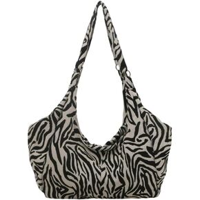 Slouchy Shoulder Bag for Women Trendy Zebra-print Tote Handbag Y2k Purse Top Handle Underarm Bags Large Capacity 2025 in Kuwait