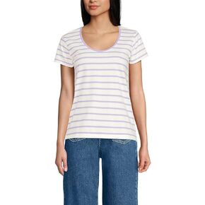 Lands' End Women's American-Grown Supima Cotton Short Sleeve Scoop Neck Tee in Kuwait