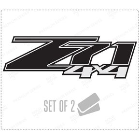 GOLD HOOK Z71 4x4 Decals for Chevy Silverado GMC Sierra - F (2007-2013) Bed Side 1500 2500 HD, Set of 2, Premium Series (Black Metallic Finish) in Kuwait