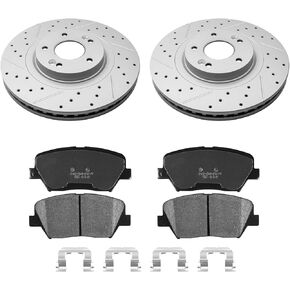 12.6inch(320mm) Front Brake Disc Rotors & Ceramic Brake Pads Kit Fit for Hyundai Santa Fe Sport 2013 2014 2015 2016, Kia Sorento 2014-2015 in Kuwait