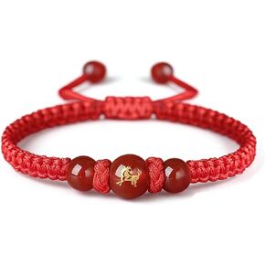 2026 Chinese New Year of The Horse Red String Braided Bracelet, Handwoven Adjustable Horse Charm Bracelets Feng Shui Lucky Amulet Protection Rope Bracelet for Women Unisx New Year Jewelry Gift in Kuwait