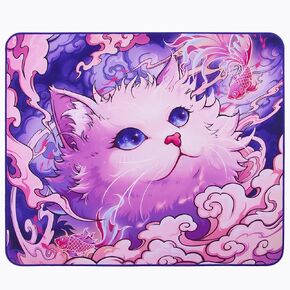 منصات الماوس EspTiger Tang Dao Chi Yu GEM (480 × 400 × 4 مم) حجم قياسي قاعدة من البولي يوريثين، أداء تحكم فائق، لوحة ماوس ألعاب سميكة للغاية من القماش - تصميم قطة متعدد الألوان in Kuwait