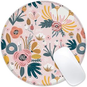 لوحة ماوس دائرية الشكل على شكل زهور مبتكرة، قاعدة ماوس مطاطية غير قابلة للانزلاق مع حافة مخيطة لملحقات مكتب الكمبيوتر المحمول والكمبيوتر اللاسلكي مقاس 8 × 8 بوصات in Kuwait