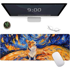 لوحة ماوس ألعاب كبيرة لطيفة على شكل فرس النهر، سجادة مكتب زهرية، مقاس 31.5x11.8x0.12 بوصة لوحة ماوس مطاطية ممتدة غير قابلة للانزلاق لمحبي الطبيعة، هدايا مفرش مكتب الكمبيوتر، وسادات فأرة كمبيوتر محمول ديكور للمكتب المنزلي in Kuwait