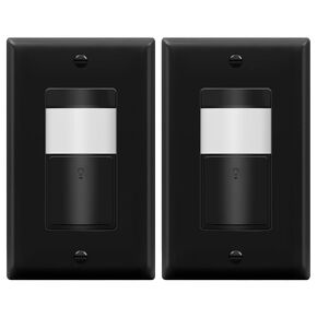 TOPGREENER PIR Motion Sensor Light Switch, Occupancy & Vacancy Motion Sensor Switch, 𝐎𝐩𝐞𝐫𝐚𝐛𝐥𝐞 𝐖𝐢𝐭𝐡𝐨𝐮𝐭 𝐆𝐫𝐨𝐮𝐧𝐝 𝐖𝐢𝐫𝐞, No Neutral Wire, Single Pole, TDOS5-HL-W-2PCS, White in Kuwait