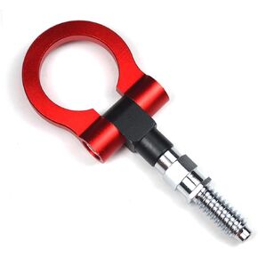 1PC Car Front Bumper Tow Hook, Aluminum Waterproof Vehicle Tow Pull Ring, Universal Foldable Screw-in Racing Towing Car Accessories for Truck, SUV and Cars Repair（Red） in Kuwait