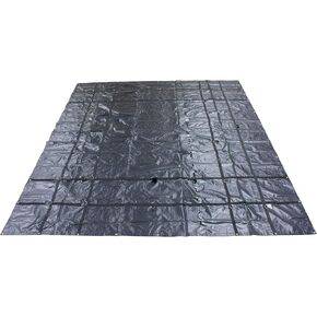 Mytee Products 16' x 27' Flatbed Truck 18 Oz Steel Tarp with 4 FT Drop - Black Heavy Duty Vinyl Waterproof Tarp for Trailers to Protect Cargo from Wind, Rain, Snow and Sun in Kuwait