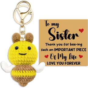 Soul Sister Gifts for Women Birthday Gifts for Sister Cute Bee Keychain Best Sisters Ever Gift from Sisters Brother Christmas Gift Ideas Funny Sis Keyring in Kuwait