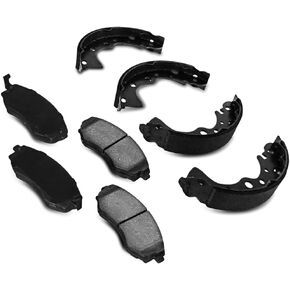 8 قطعة منصات الفرامل الأمامية والأحذية الخلفية مجموعة استبدال السيارات لتويوتا سيينا 3.0L 1998 1999 2000 2001 2002 2003 in Kuwait