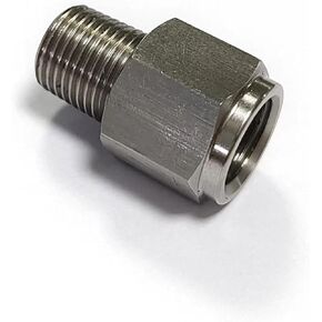 1/8" NPT Male to M10x1.0 Female Stainless Steel Gauge Take Off in Kuwait