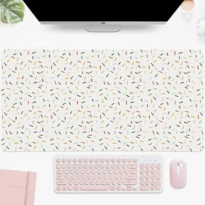 Idocolors Lovely Cherry Desk Mat, Pink Extended Gaming Keyboard Mouse Pad, Large Cute Kawaii Women Office Desk Cover Mat Protector 31.5"x15.7" in Kuwait