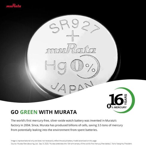 Murata 396 SR726W Battery 1.55V Silver Oxide Watch Button Cell (15 Batteries) in Kuwait