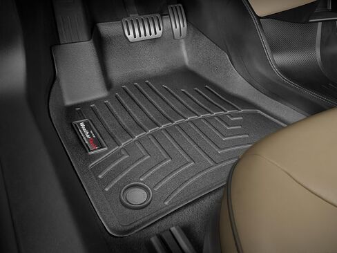 WeatherTech Custom Fit FloorLiners for Tesla Model S, Model S, Model S - 1st Row (448121), Black in Saudi Arabia