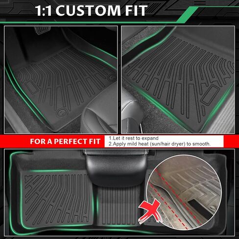 Floor Mats for Toyota Camry 2018-2024(FWD ONLY), Custom Fit 1st & 2nd Row for Camry Floor Mats & Cargo Mat, (Non Hybrid) TPE Waterproof Anti-Slip 2022 2023 Toyota Camry 8th Floor Mats Accessories in Kuwait