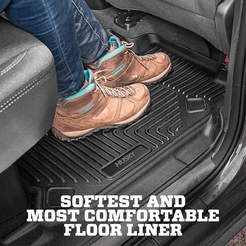 Husky Liners X-act Contour Floor Mats | Fits 2021-2024 Ford Bronco | Front Row, 2-pc Black - 55941 in Saudi Arabia