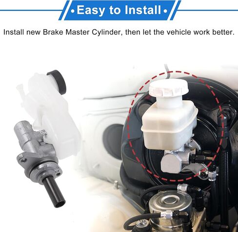 Brake Master Cylinder with Reservoir No.4720102500 for Toyota Corolla 2007-2013 Hydraulic Master Cylinder Aluminum Alloy,Plastic 1 Pc in Saudi Arabia