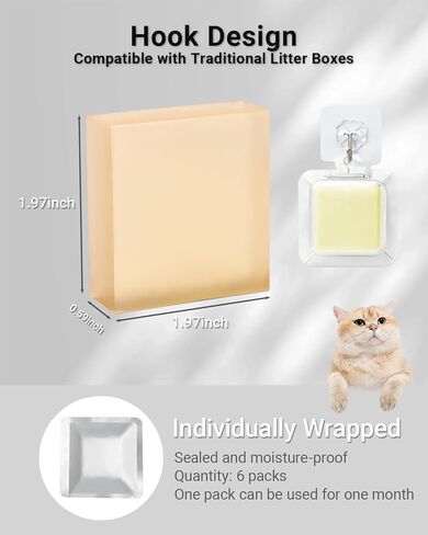 N50 Odor Eliminator متوافق مع Petkit Puramax التنظيف ذاتيا القمامة الصندوق ، القطط القمامة مزيل الرائحة ، مزيل الرائحة الأليفة للمنزل ، والتحكم في رائحة الروبوت القمامة القط ، مبلاء القمامة القط ، حزمة 6 in Kuwait