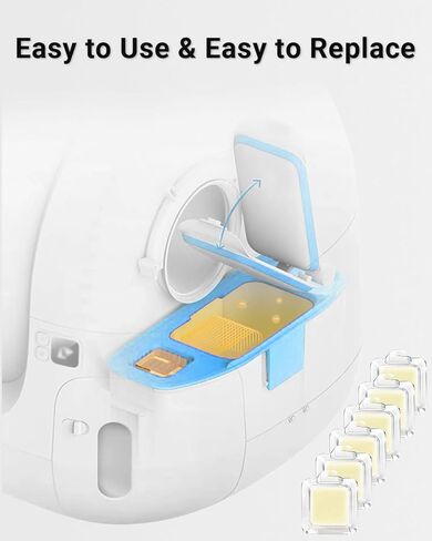 N50 Odor Eliminator متوافق مع Petkit Puramax التنظيف ذاتيا القمامة الصندوق ، القطط القمامة مزيل الرائحة ، مزيل الرائحة الأليفة للمنزل ، والتحكم في رائحة الروبوت القمامة القط ، مبلاء القمامة القط ، حزمة 6 in Kuwait