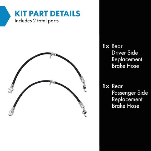 TRQ Brake Hose Set Compatible with 2008-2013 Toyota Highlander in Saudi Arabia