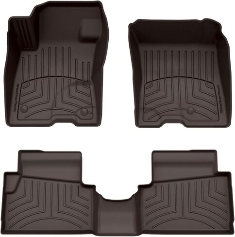 WeatherTech FloorLiner HP Custom Fit Floor Mats for Ford Maverick Hybrid 1st & 2nd Row (441745-1-2IM), Black in Saudi Arabia