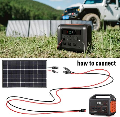 لوحة شمسية 10AWG إلى كابل موصل أندرسون، 10 أقدام، متوافق مع Goal Zero Yeti، Renogy، Jakcery، مولدات EnerPlex، المركبات الكهربائية، بطاريات UPS، عربات الجولف التخزين، الرافعات الشوكية in Kuwait