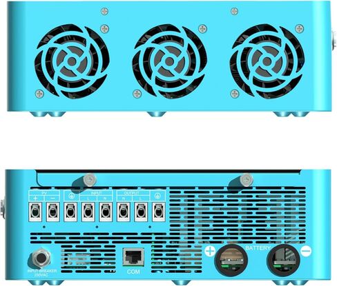 4000W Hybrid Solar Inverter 24V DC to 110V AC Pure Sine Wave, 6.25" Touch LCD with Glass Top, 140A MPPT Charge Controller, Home RV Cabin Use, Battery-Less/Lithium/AGM Compatible in Saudi Arabia