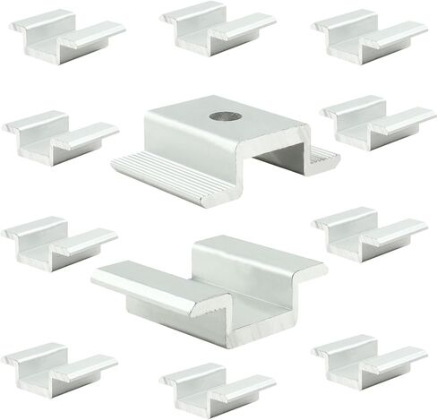 12 حزمة من المشبك الأوسط للألواح الشمسية، دعامة تثبيت للألواح الشمسية مقاس 1.06 بوصة، ملحقات تثبيت الألواح الشمسية المصنوعة من الألومنيوم للنظام الكهروضوئي، لوحة الطاقة الشمسية للسقف in Kuwait