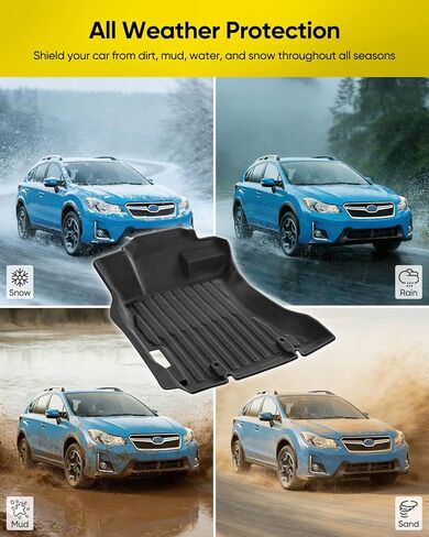 سجادات أرضية وبطانة شحن لسيارة Subaru Crosstrek 2016-2017، لسيارة XV Crosstrek 2013 2014 2015، مخصصة لإكسسوارات السيارة Impreza 2012-2016، سجادة TPE لجميع الأحوال الجوية 4 قطع in Kuwait