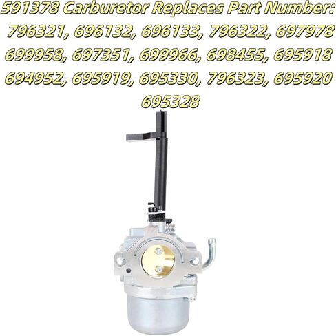 591378 Carburetor Tune Up Kit Fits for Briggs and Stratton Nikki 697978 796321 696132 699966 695918 696133 796322 Troy Bilt Coleman Powermate 5500 5000 6000 5550 6250 6500 Generator Parts in Kuwait