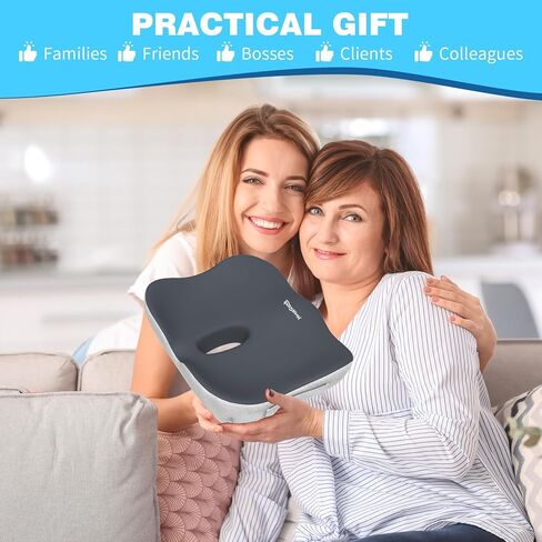 Memory Foam Seat Cushion for Office Chair & Car Seat, Sciatica & Tailbone Pain Relief, Orthopedic Coccyx Cushion with Non-Slip Bottom in Saudi Arabia