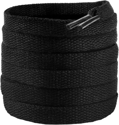 3 Pairs Flat Shoe Laces for Sneakers, 47 Inch Shoe Strings for Athletic Shoes and Casual Shoes, Black in Kuwait