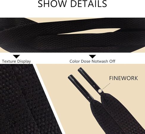 3 Pairs Flat Shoe Laces for Sneakers, 47 Inch Shoe Strings for Athletic Shoes and Casual Shoes, Black in Kuwait