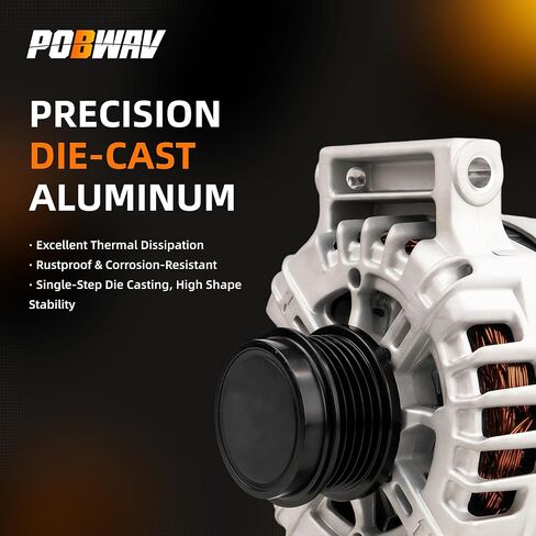 13535009 مولد كهربائي 12 فولت 130 أمبير متوافق مع شيفروليه إكوينوكس 2018-2024 1.5 لتر وجي إم سي تيرين 2018-2024 1.5 لتر، بديل 13517759 13513070 13583100 in Kuwait