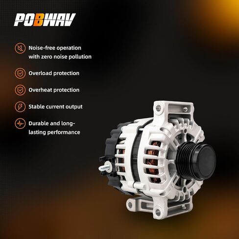 13535009 مولد كهربائي 12 فولت 130 أمبير متوافق مع شيفروليه إكوينوكس 2018-2024 1.5 لتر وجي إم سي تيرين 2018-2024 1.5 لتر، بديل 13517759 13513070 13583100 in Kuwait