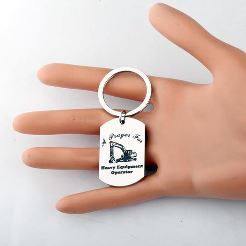 BNQL Excavator Keychain Excavator Gifts For Digger Drivers a Prayer For Heavy Equipment Operator Keychain Construction Keychains in Saudi Arabia