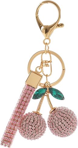 Keychain Cherry Bag Charms Purse- Car Key Accessories Bling Stuff Gifts for Women Girls Bag Backpack in Kuwait