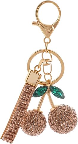 Keychain Cherry Bag Charms Purse- Car Key Accessories Bling Stuff Gifts for Women Girls Bag Backpack in Saudi Arabia