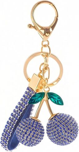 Keychain Cherry Bag Charms Purse- Car Key Accessories Bling Stuff Gifts for Women Girls Bag Backpack in Saudi Arabia