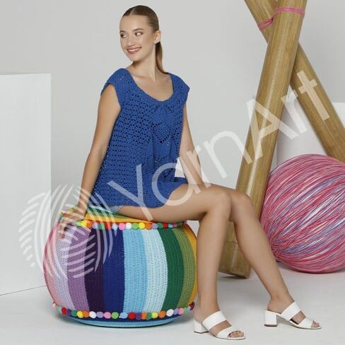 YARNART Bamboo Blend Yarn%50 Bamboo%50 PAC 1 Skein Yarn 1.76 OZ 164 YDS Pack of 1 for SIPRING and Summer Kintting Projects (137) in Kuwait