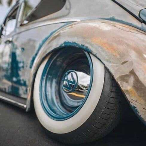 إطار Whitewall مقاس 15 بوصة إطار سيارة مزود بزخرفة 4 قطع مناسبة لخنفساء الحشرات in Kuwait