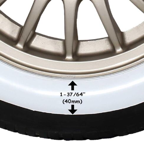 إطار Whitewall مقاس 15 بوصة إطار سيارة مزود بزخرفة 4 قطع مناسبة لخنفساء الحشرات in Kuwait