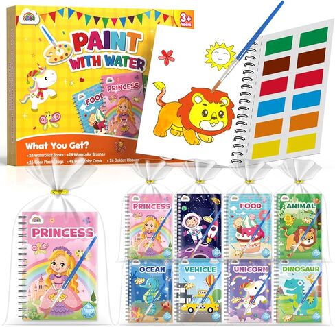 ZMLM 24 Easter Water Coloring Books Party Favors - Toddler Small Easter Basket Stuffers Gifts Crafts Bulk Mini Coloring Books Party Favors for Kids 4-8,Goodie Bag Stuffers Classroom Gifts in Kuwait