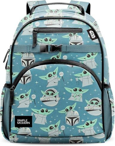 Simple Modern Medium Star Wars Toddler Backpack for School Girls and Boys | Kindergarten Elementary Kids Backpack | Fletcher Collection | Kids - 15" tall | Grogu Doodle in Saudi Arabia