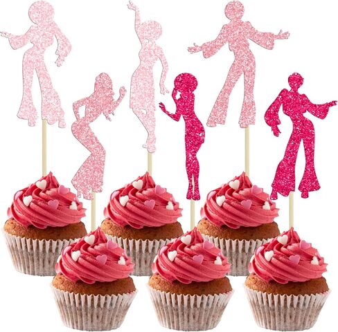 Gyufise 24pcs ملاحظات الموسيقى ملاحظات كب كيك أعلى الأقطار اللامعة الرمز الموسيقي cupcake اختيارات لموسيقى الروك الموسيقية الموسيقية الطفل دش زفاف عيد ميلاد الزخارف الكعكة اللوازم ملونة in Kuwait
