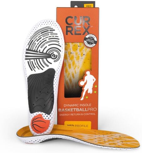 CURREX BASKETBALLPRO - Arch Support Insoles for Basketball Shoes, Shock Absorbing Inserts, Super Grip, Anti Slip, Engineered Stability & Boost Performance, Men & Women (Medium Arch, XL) in Kuwait