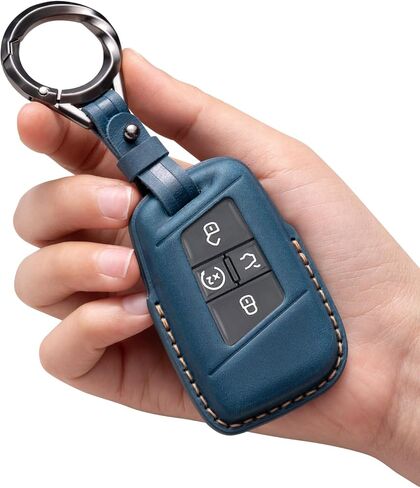 for Volkswagen Key Fob Cover Leather Key Holder Keychain Compatible for VW Tiguan Atlas Jetta Passat, No Signal Block -Black in Kuwait