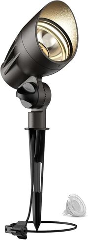 GOODSMANN Low Voltage Landscape Spotlights 5W LED Outdoor Floodlights 2700K Warm White Replaceable LED Outside Hardwired Lighting with Metal Stake Cable Connector Replaceable in Kuwait