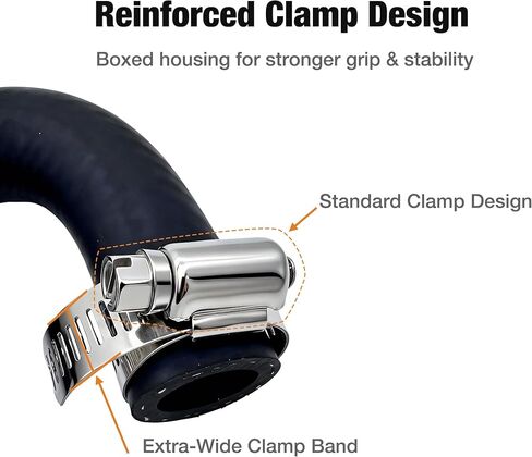 551699 خرطوم كروس مبرد مع مشابك لمحركات LS1 LS2 LS3 LS6 LQ4 LQ9، أنبوب تجاوز U للسخان مع وصلات 5/8 إلى 3/4 بوصة in Kuwait