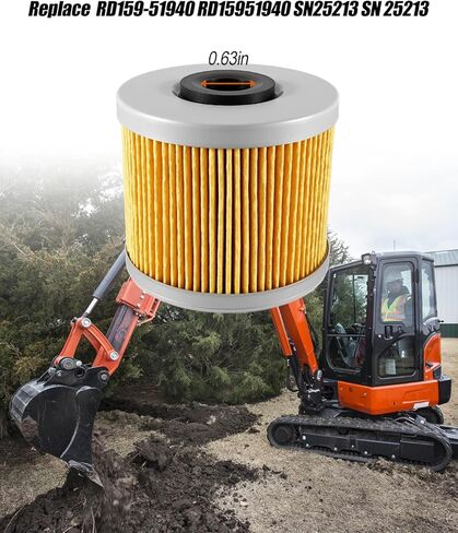 2 قطعة مرشح الوقود صالح للكوبوتا X040-4 KX057-4CA U55-4 حفارة R430CA R530CA R630CA محمل استبدال RD159-51940 SN25213 in Kuwait