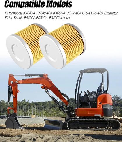 2 قطعة مرشح الوقود صالح للكوبوتا X040-4 KX057-4CA U55-4 حفارة R430CA R530CA R630CA محمل استبدال RD159-51940 SN25213 in Kuwait